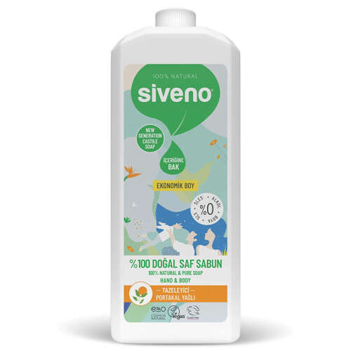 Siveno Portakal Yağlı Doğal Sıvı Sabun 1L - Siveno