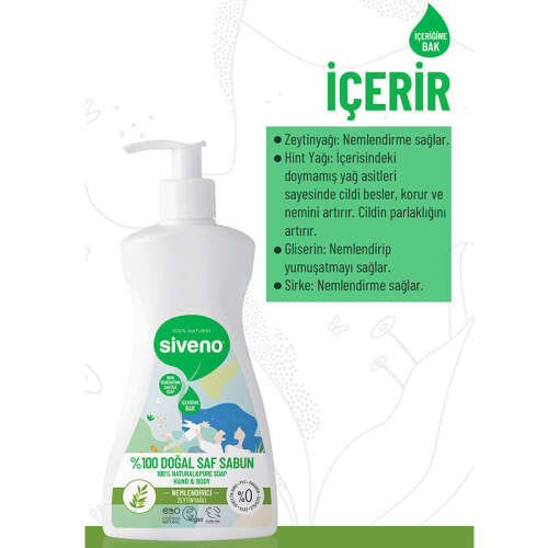 Siveno Zeytinyağlı Doğal Sıvı Sabun 300 ml - 2