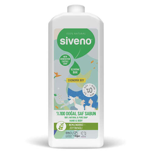 Siveno Zeytinyağlı Nemlendirici Doğal Saf Sabun 1L - Siveno