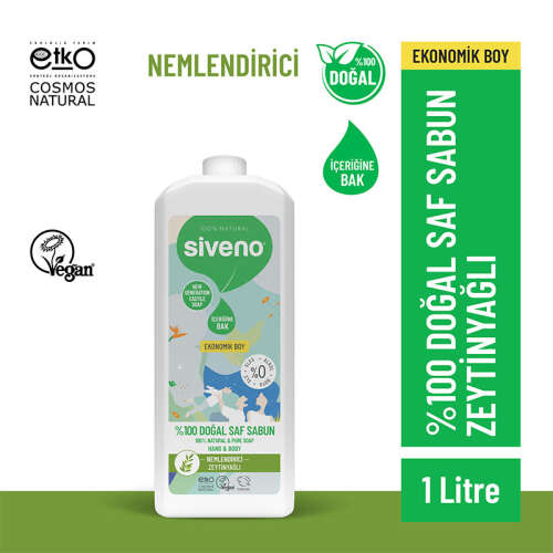 Siveno Zeytinyağlı Nemlendirici Doğal Saf Sabun 1L - 2