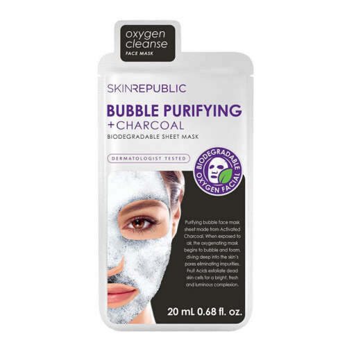 Skin Republic Bubble Purifying + Charcoal Face Mask Sheet 25 ml - Skin Republic