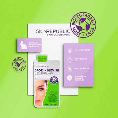 Skin Republic Spots + Blemish Face Mask Sheet 25 ml - 4
