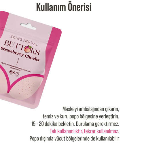 SkinSensual Buttoks Strawberry Cheeks Vücut Maskesi 50 ml - 3