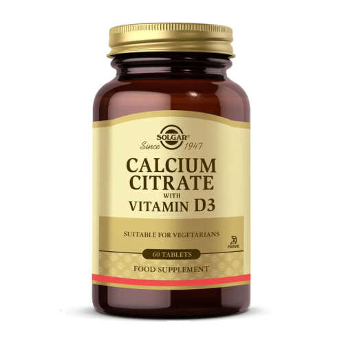 Solgar Calcium Citrate with Vitamin D3 60 Tablet - Solgar