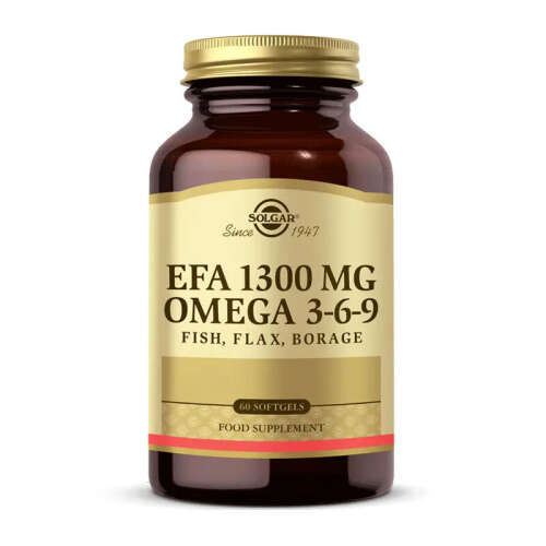 Solgar EFA 1300 mg Omega 3-6-9 60 Yumuşak Jelatinli Kapsül - 1