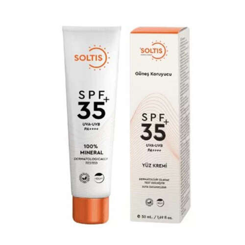Soltis %100 Mineral Filtreli SPF35+ Güneş Koruyucu Krem 50 ml - Soltis