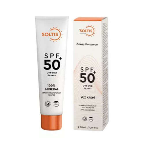 Soltis SPF50 %100 Mineral Güneş Koruyucu Krem 50 ml - Soltis