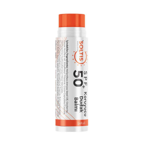Soltis Yoğun Nemlendirici ve Dolgunlaştırıcı Dudak Balmı SPF50+ 5 ml - Şeftali - Soltis