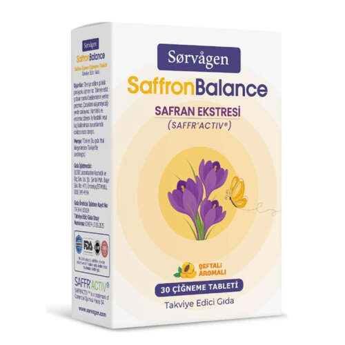 Sorvagen Balance Safran Ekstresi 30 Çiğneme Tableti - Sorvagen