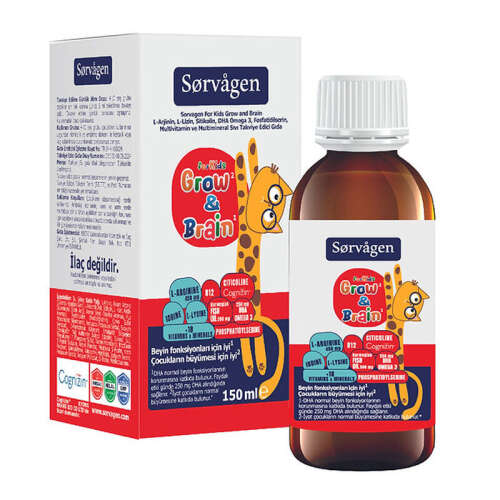 Sorvagen Grow and Brain For Kids Sıvı Takviye 150 ml - Sorvagen