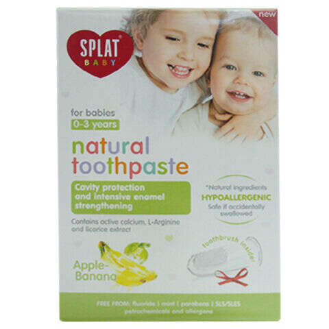 Splat Baby Apple+Banana 0-3 Yaş Diş Macunu+Fırçası - 2