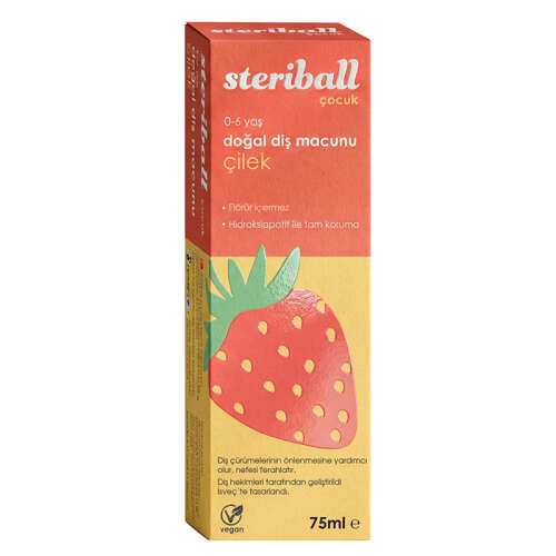 Steriball Çocuk Doğal Diş Macunu Çilek 75 ml - 2
