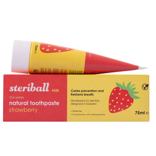 Steriball Çocuk Doğal Diş Macunu Çilek 75 ml - 3