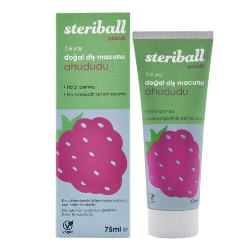 Steriball Doğal Diş Macunu 75 ml - Ahududu - Steriball