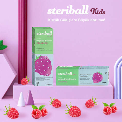 Steriball Doğal Diş Macunu 75 ml - Ahududu - 4