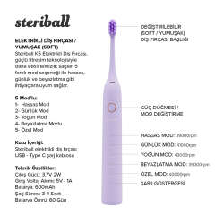 Steriball Elektrikli Diş Fırçası - Lila - 3