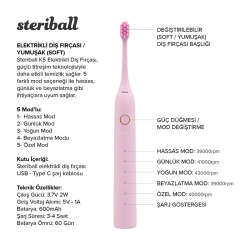 Steriball Elektrikli Diş Fırçası - Pembe - 3