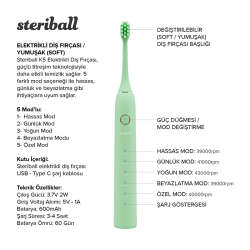 Steriball Elektrikli Diş Fırçası - Yeşil - 3