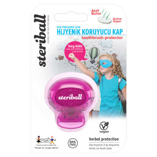 Steriball Hijyenik Diş Fırçası Koruma Kabı - Kız - 3