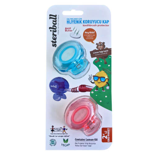 Steriball Kids Diş Fırçası Koruyucu Kap 2 li Paket - Steriball