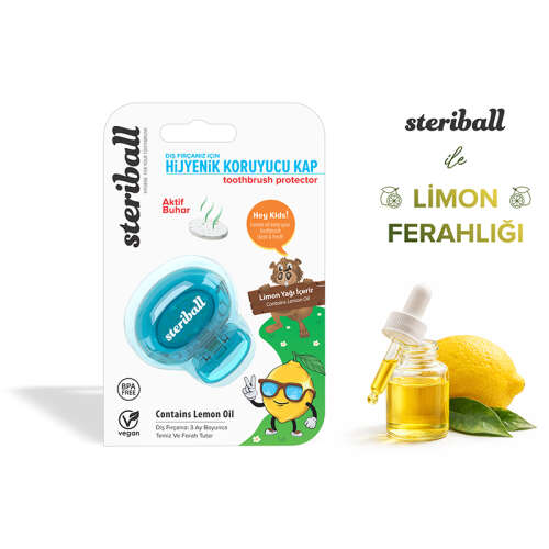 Steriball Kids Diş Fırçası Koruyucu Kap Turkuaz - 4