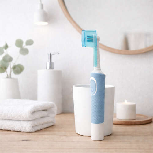 Steriball Pilli veya Şarjlı Diş Fırçaları İçin Hijyenik Diş Fırçası Kabı - Açık Mavi - 3