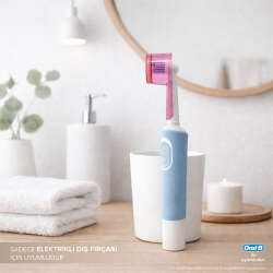 Steriball Pilli veya Şarjlı Diş Fırçaları İçin Hijyenik Diş Fırçası Kabı - Mavi ve Kırmızı - 3