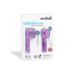 Steriball Pilli veya Şarjlı Diş Fırçaları İçin Hijyenik Diş Fırçası Kabı - Mor - 1