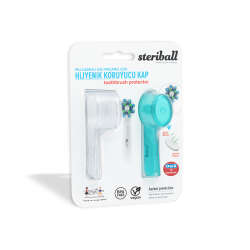 Steriball Pilli veya Şarjlı Diş Fırçaları İçin Hijyenik Diş Fırçası Kabı - Şeffaf ve Mavi - 1