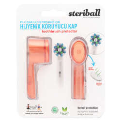 Steriball Pilli veya Şarjlı Diş Fırçaları İçin Hijyenik Diş Fırçası Kabı - Turuncu - 1