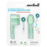 Steriball Pilli veya Şarjlı Diş Fırçaları İçin Hijyenik Diş Fırçası Kabı - Yeşil - Thumbnail