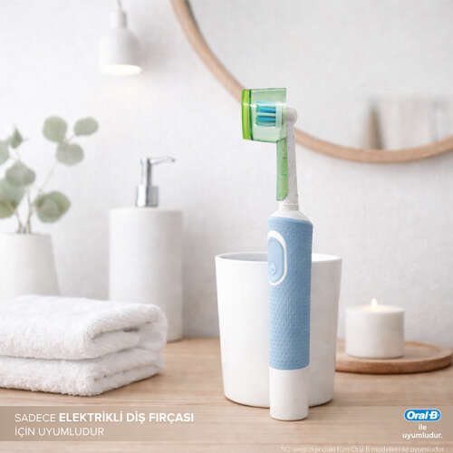 Steriball Pilli veya Şarjlı Diş Fırçaları İçin Hijyenik Diş Fırçası Kabı - Yeşil - 3