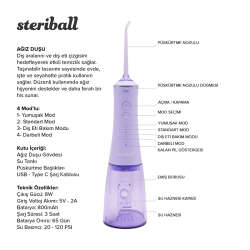 Steriball Taşınabilir Ağız Duşu - Lila - 3