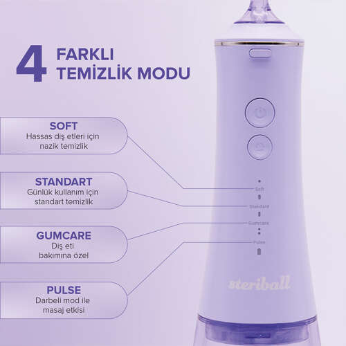 Steriball Taşınabilir Ağız Duşu - Lila - 7