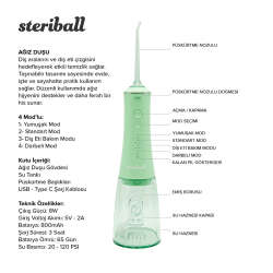 Steriball Taşınabilir Ağız Duşu - Yeşil - 3