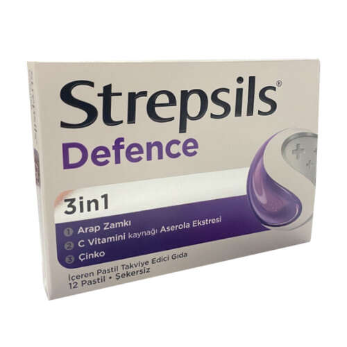 Strepsils Defence Takviye Edici Gıda 12 Pastil - Strepsils Herbal