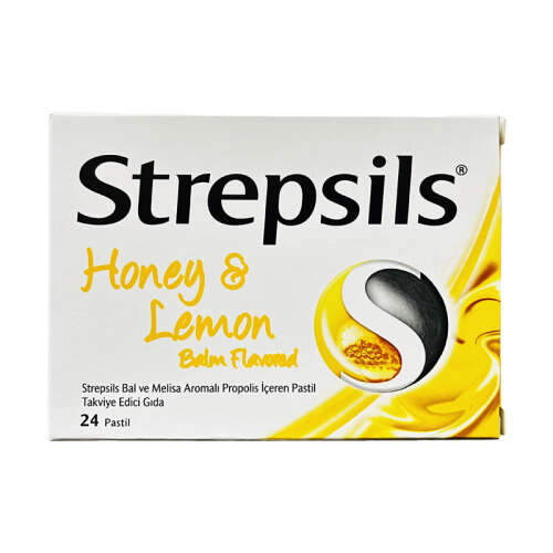 Strepsils Herbal Limon ve Bal Aromalı Pastil Takviye Edici Gıda 24 Adet - Strepsils Herbal
