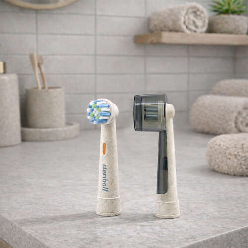 Streriball Pilli Şarjlı Diş Fırçanız için Yedek Başlık + Hijyenik Koruyucu Kap - 6