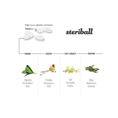 Steriball Pilli Şarjlı Diş Fırçanız için Yedek Başlık + Hijyenik Koruyucu Kap - 3