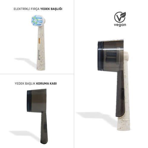 Steriball Pilli Şarjlı Diş Fırçanız için Yedek Başlık + Hijyenik Koruyucu Kap - 4