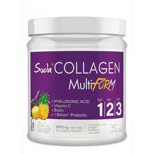 Suda Collagen MultiForm Ananas Aromalı Takviye Edici Gıda 360 gr - Suda Collagen