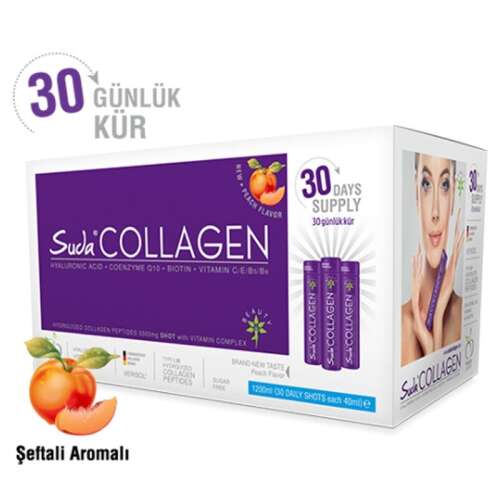 Suda Collagen Şeftali Aromalı Kollajen 30 x 40 ml - 30 Günlük - 1