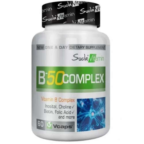 Suda Vitamin B-50 Complex 60 Bitkisel Kapsül - Suda Vitamin