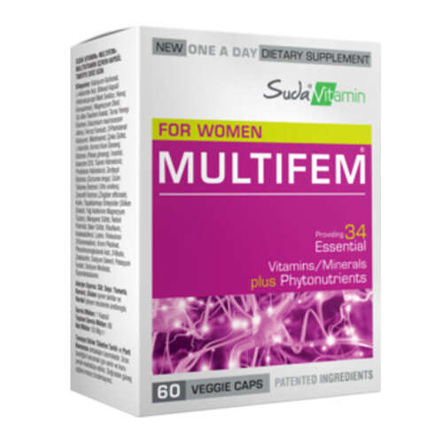 Suda Vitamin Multifem Multivitamin 60 Kapsül - Suda Vitamin