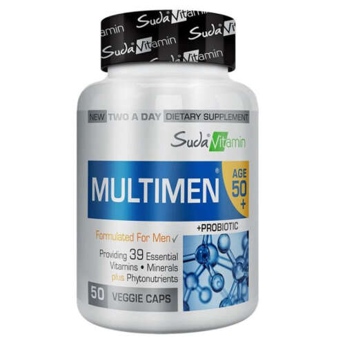 Suda Vitamin Multimen 50+ Mens Multivitamin 50 Bitkisel Kapsül - Suda Vitamin