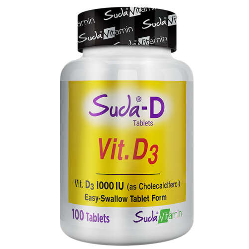 Suda Vitamin Vitamin D3 İçeren Takviye Edici Gıda 100 Tablet - Suda Vitamin