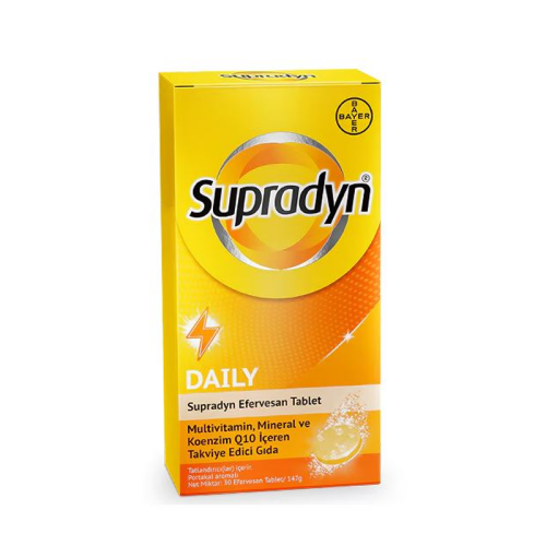 Supradyn Daily Multivitamin, Mineral ve Koenzim İçeren Takviye Edici Gıda 30 Efervesan Tablet - Supradyn