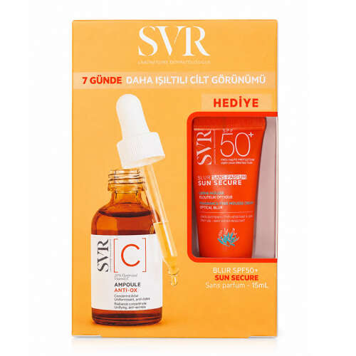SVR Ampoule Antio-Ox Vitamin C Konsantre Serum 30 ml + SVR Sun Secure Blur SPF50+ 15 ml HEDİYE - 1