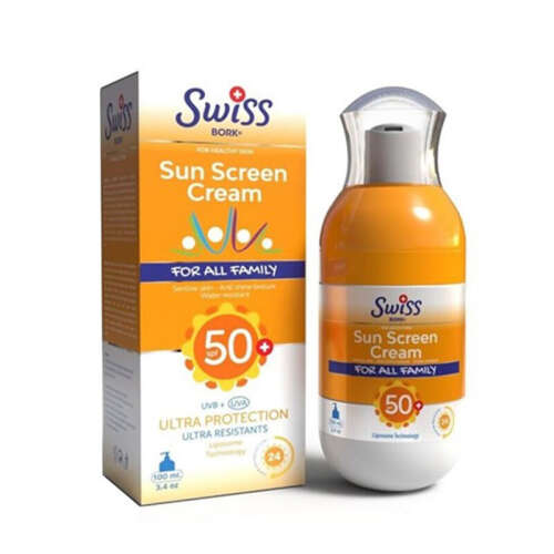 Swiss Bork Leke Karşıtı Spf50 + Güneş Koruyucu Krem 100 ml - Swiss Bork