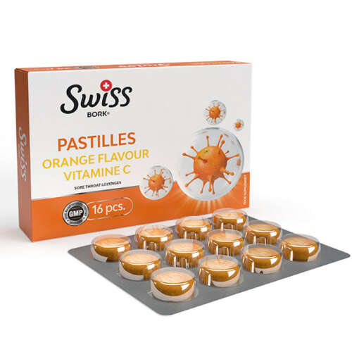​Swiss Bork Portakal ve C Vitaminli Pastil 16 Adet - Swiss Bork
